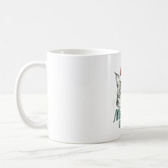 Meowy kitty Christmas   Coffee Mug (Left)