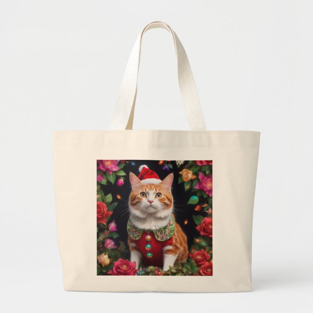  Meowy  Large Tote Bag (Front)