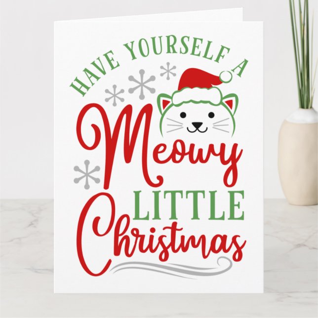 Meowy Little Christmas Card (Front)