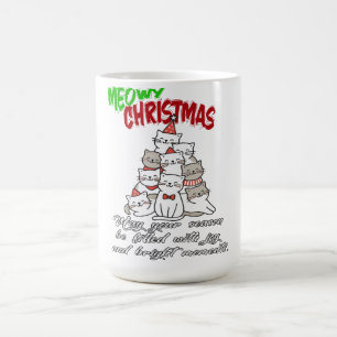 Meowy Noël Chat – Mug pour les Amoureux des Chats 