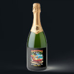 Meowy Xmas Summer Christmas In July Chillin Cool C Sparkling Wine Label<br><div class="desc">Meowy Xmas Summer Christmas In July Chillin Cool Cats Funny (4)</div>