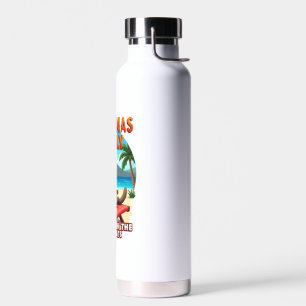 Meowy Xmas Summer Christmas In July Chillin Cool C Water Bottle