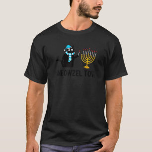 Meowzel Tov Chanukah Jewish Cat Owner Ugly Hanukka T-Shirt