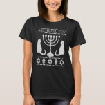 Meowzel Tov Chanukah Jewish Cat Owner Ugly Hanukka T-Shirt<br><div class="desc">Meowzel Tov Chanukah Jewish Cat Owner Ugly Hanukkah 2</div>