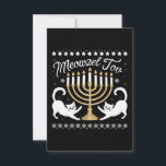 Meowzel Tov Funny Chanukah Hanukkah Ugly Sweater Thank You Card<br><div class="desc">Meowzel Tov Funny Chanukah Hanukkah Ugly Sweater</div>