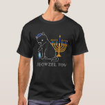 Meowzel Tov Tee Cute Cat Mazel Tov Menorah Funny H<br><div class="desc">This Meowzel Tov outfit with face cat and snow around art is great idea for Jewish friends or family members, team, group who love Jewish culture, Menorah, Menorah cat, Chanukah, Santa cat, reindeer, Christmas tree costume in Chanukah or Xmas</div>