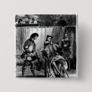 Mephistopheles and the Pupil 2 Inch Square Button