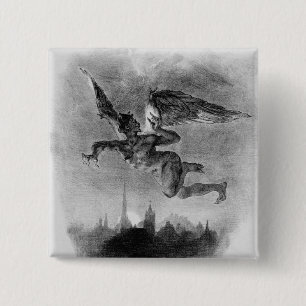 Mephistopheles' Prologue in the Sky 2 Inch Square Button