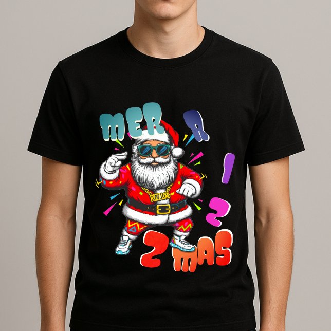 Mer rizz mas - Christmas Rizz funny Santa  Tri-Blend Shirt (Creator Uploaded)