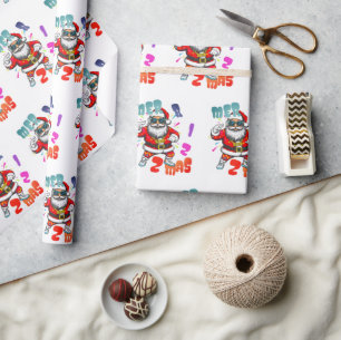 Mer rizz mas - Christmas Rizz funny Santa Wrapping Paper