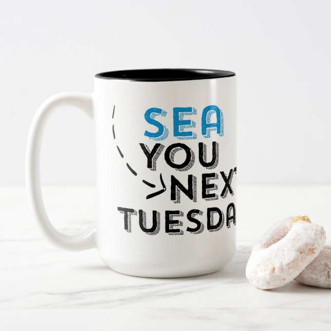 Mer vous mardi prochain tasse de café (Avec donut)
