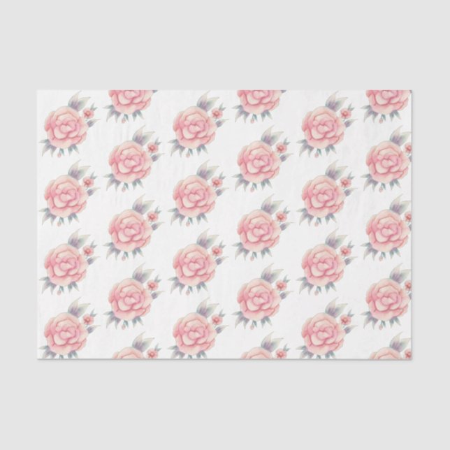 Meraki Pink Floral Series Design 5 Tissue Paper (Front)