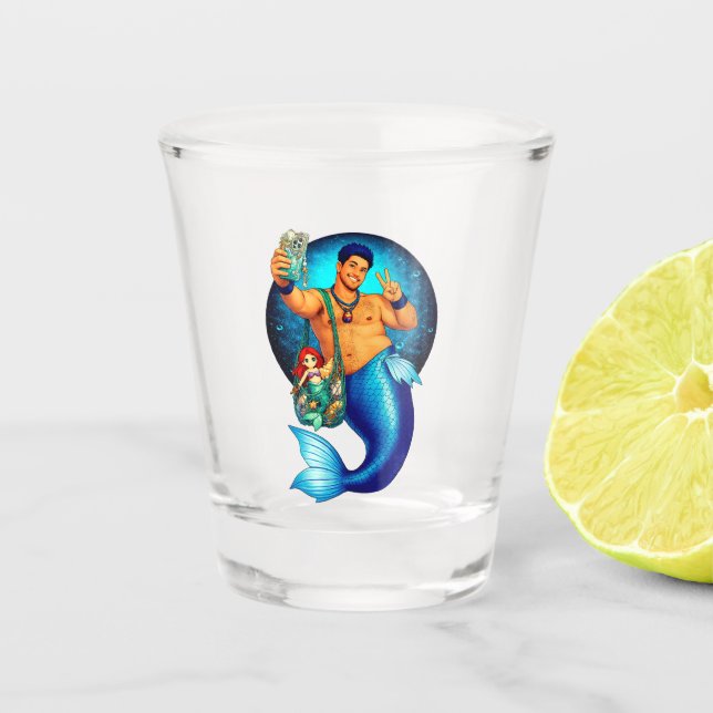 Merbear Lagoon - Kai Mizuno Shot Glass (Front)