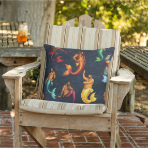 Merbear Lagoon Outdoor Pillow