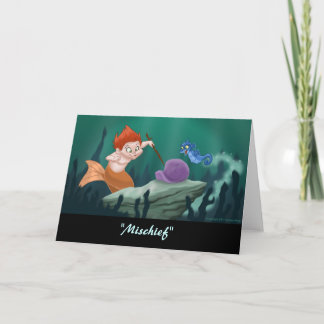 Merboy "Mischief" Greeting Card (Blank Inside)