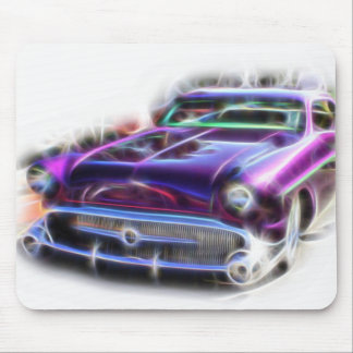 Merc Mercury Hotrod Mouse Pad Purple Flames Rodder