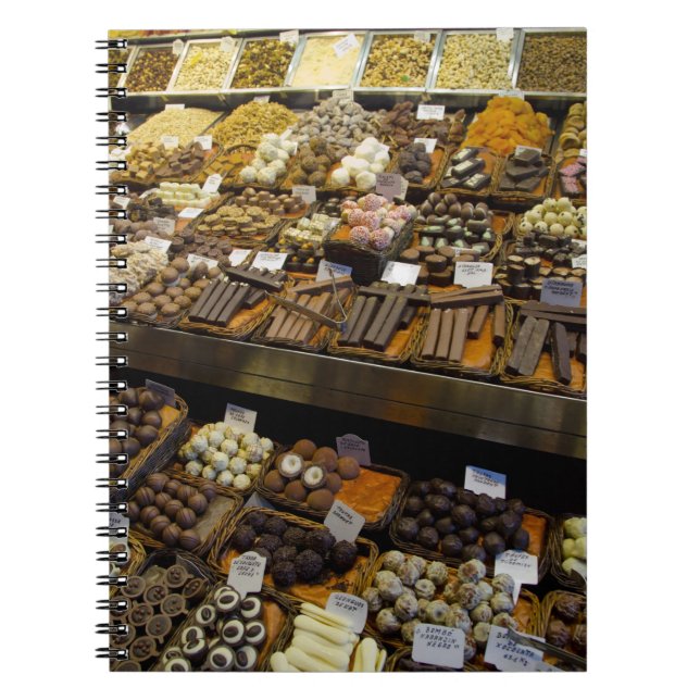 Mercat de Sant Josep, assorted chocolate candy Notebook (Front)