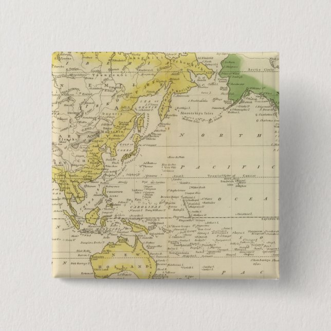 Mercator's Chart 2 Inch Square Button (Front)