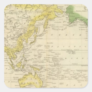 Mercator's Chart 2 Square Sticker
