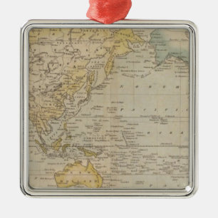 Mercator's Chart Metal Ornament