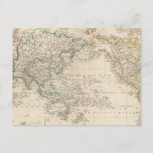 Mercators Projection of the world Postcard