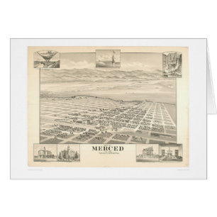 Merced, CA. Panoramic Map 1888 (1062A)