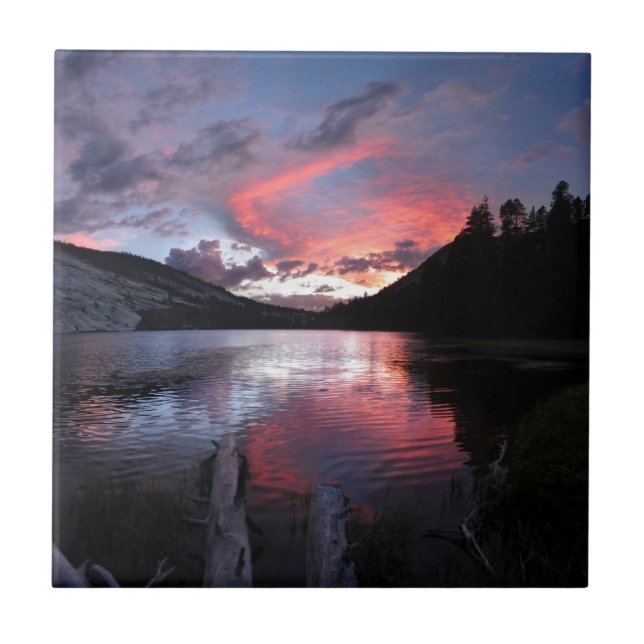 Merced lake Sunset - Yosemite - California Tile (Front)
