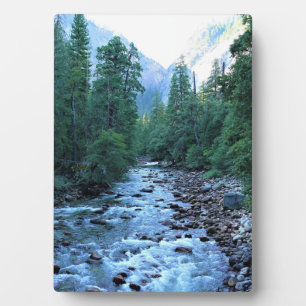 Merced River by Happy Isles, Yosemite, CA Plaque