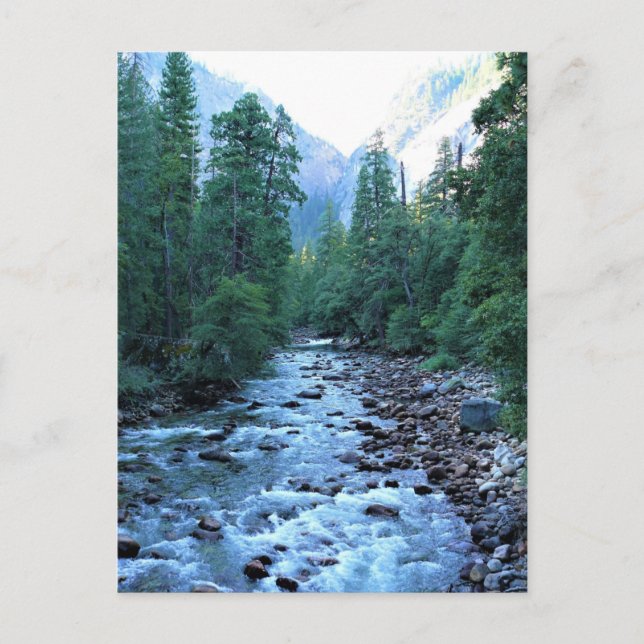 Merced River by Happy Isles, Yosemite, CA Postcard (Front)