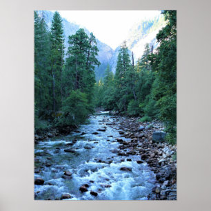 Merced River by Happy Isles, Yosemite, CA Poster