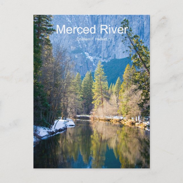 Merced River January Yosemite California Products Postcard (Front)