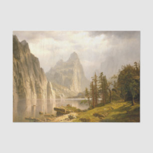 Merced River-Yosemite Valley, Albert Bierstadt Tissue Paper