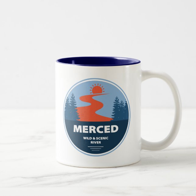 Merced Wild And Scenic River California Two-Tone Coffee Mug (Right)