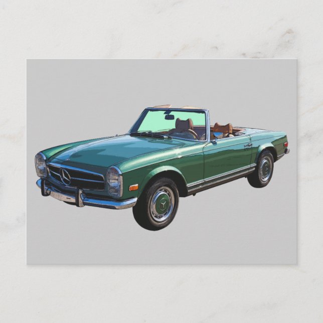 Mercedes Benz 280 SL Convertible Postcard (Front)