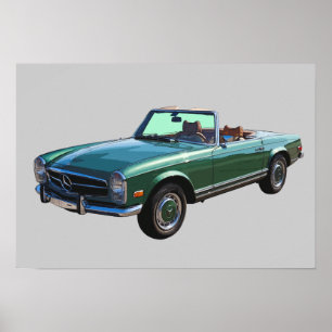 Mercedes Benz 280 SL Convertible Poster