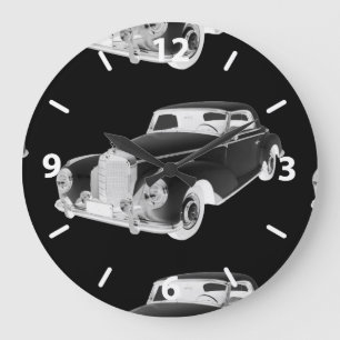 Mercedes Benz 300 Luxury Car Art Large Clock