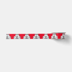 Mercedes Benz 300 Luxury Classic Car Illustration Satin Ribbon