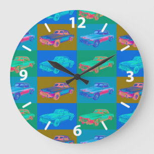 Mercedes Benz 300 sl Car Pop Art Large Clock