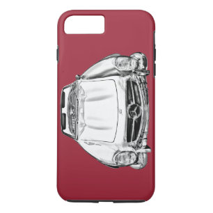 Mercedes Benz 300 SL Convertible Car Illustration iPhone 8 Plus/7 Plus Case