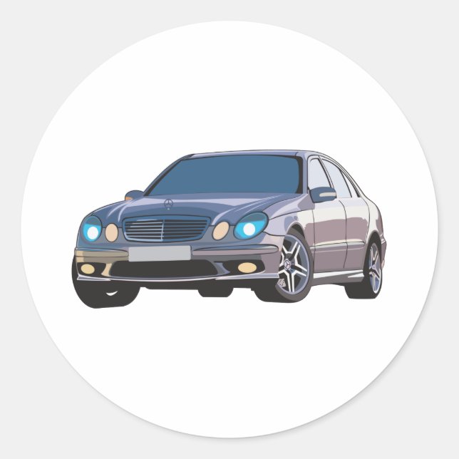 Mercedes Benz Classic Round Sticker (Front)
