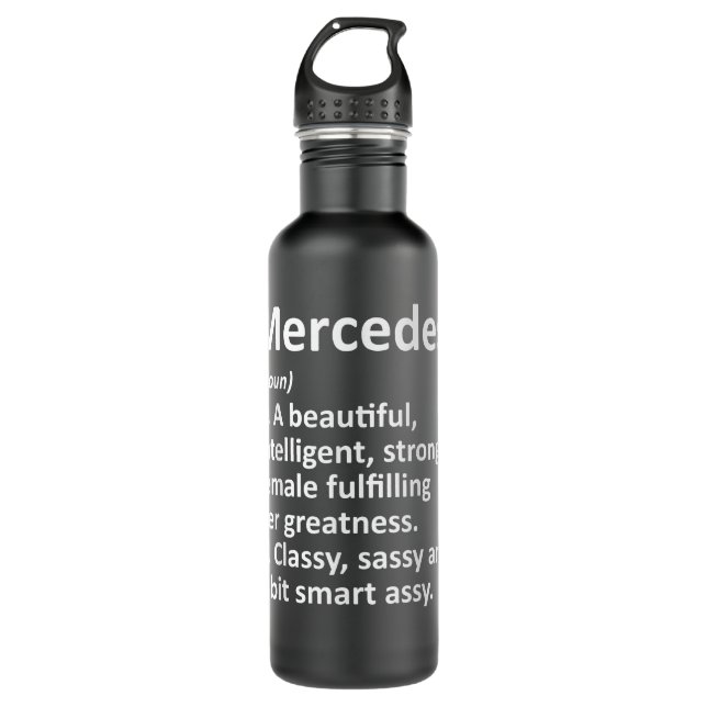 MERCEDES Definition Personalized Name Funny Christ 710 Ml Water Bottle (Front)