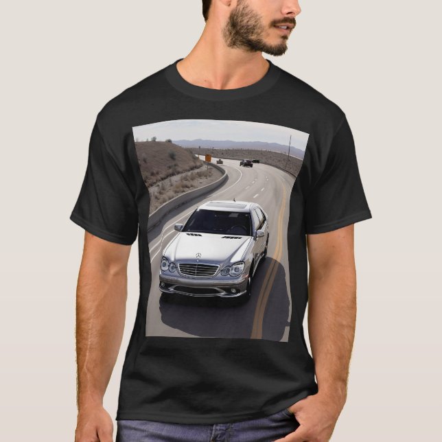 Mercedes E63 AMG T-Shirt - Pour Sport De Luxe Voit (Devant)