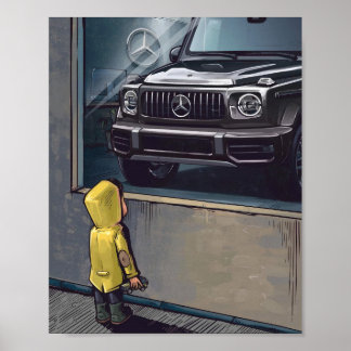mercedes g class dream car poster