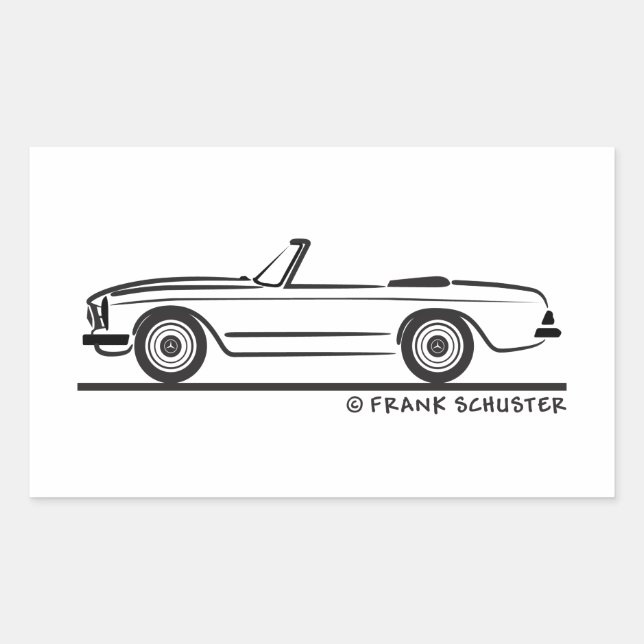 Mercedes SL Pagode Pagoda Kabrio Sticker (Front)