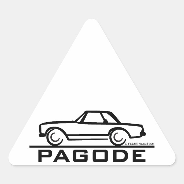 Mercedes SL Pagode with Script Triangle Sticker (Front)