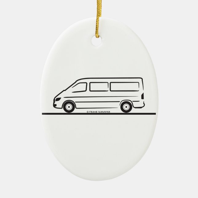 Mercedes Sprinter Ceramic Ornament (Front)
