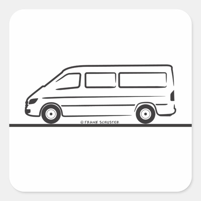 Mercedes Sprinter Square Sticker (Front)