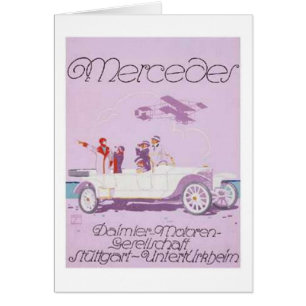 Mercedes vintage Ad -Purple, Avion