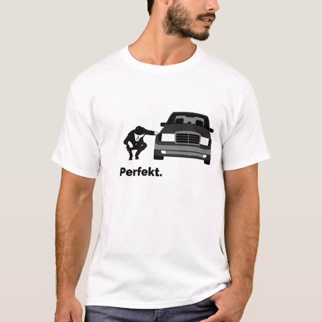 Mercedes w124 124 Tribute T-Shirt (Front)