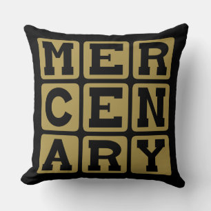 Mercenary, Muscle for Hire Throw Pillow
